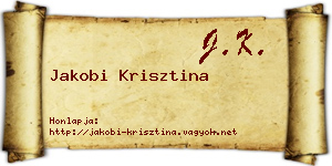 Jakobi Krisztina névjegykártya